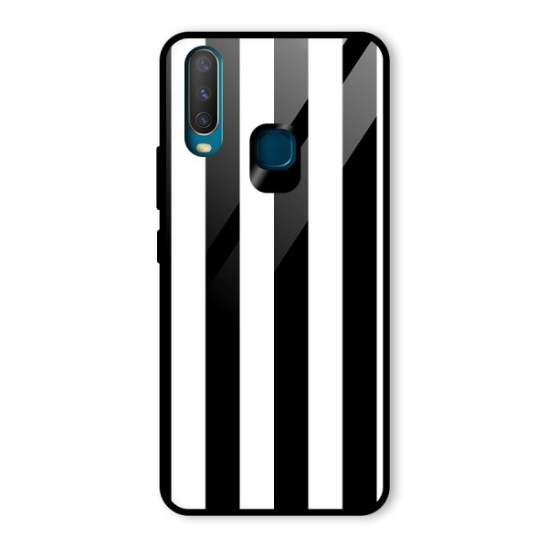 Lavish Black Stripes Glass Back Case for Vivo Y12