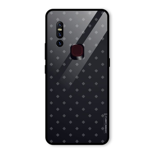 Lavish Diamond Pattern Glass Back Case for Vivo V15