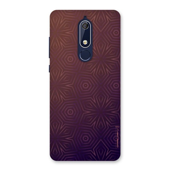 Lavish Purple Pattern Back Case for Nokia 5.1