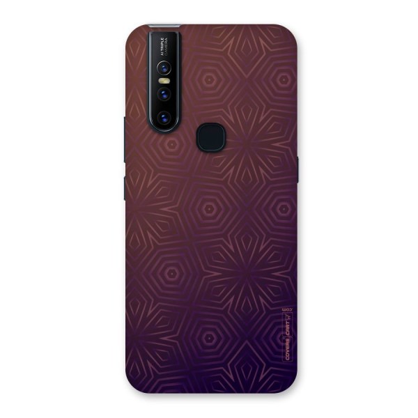 Lavish Purple Pattern Back Case for Vivo V15