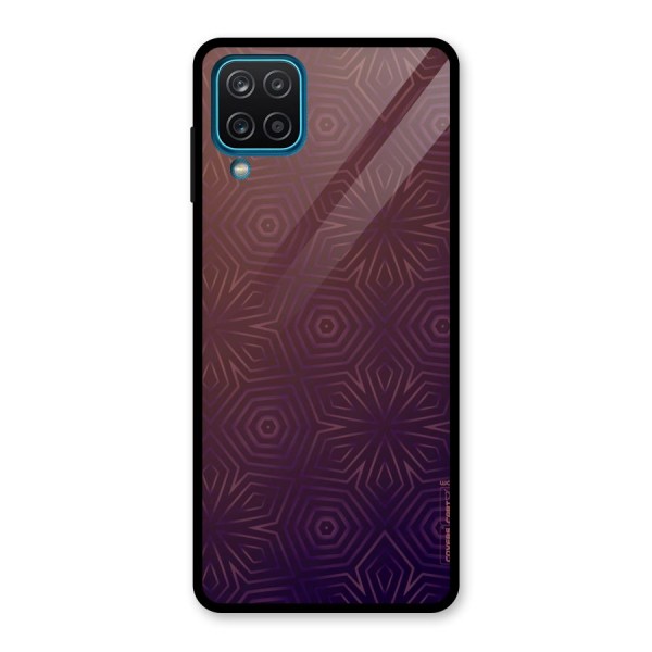 Lavish Purple Pattern Glass Back Case for Galaxy A12