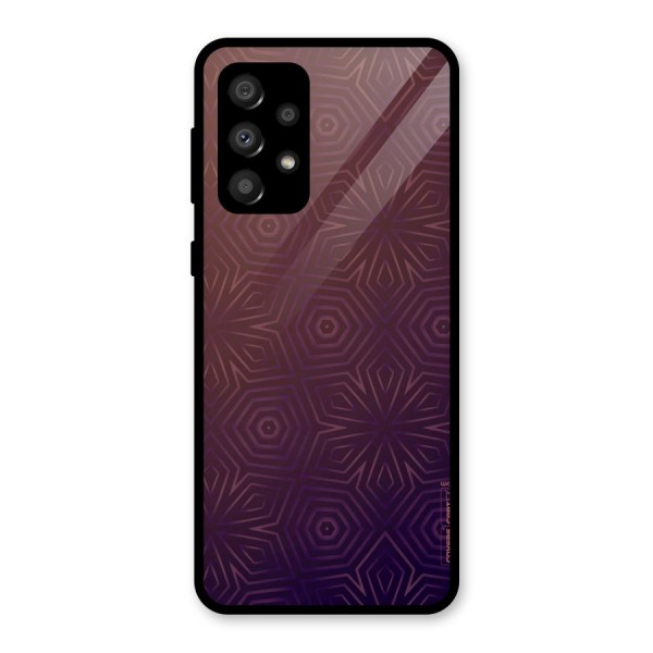 Lavish Purple Pattern Glass Back Case for Galaxy A32