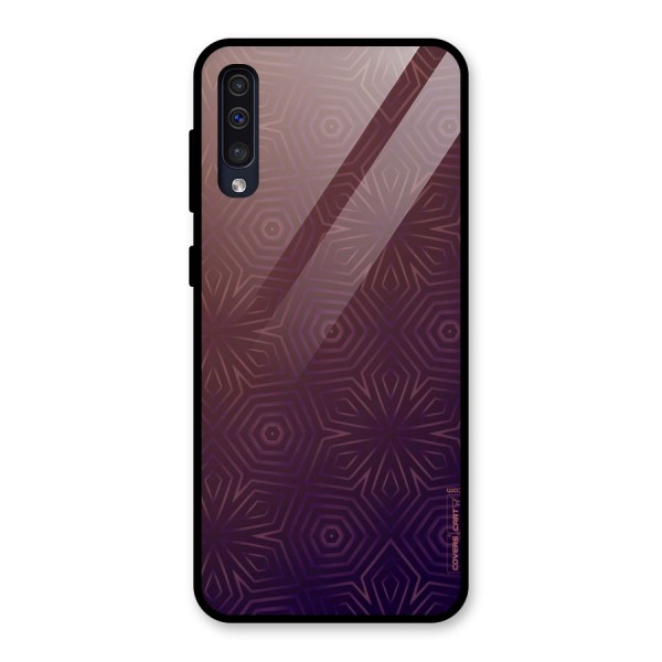 Lavish Purple Pattern Glass Back Case for Galaxy A50s