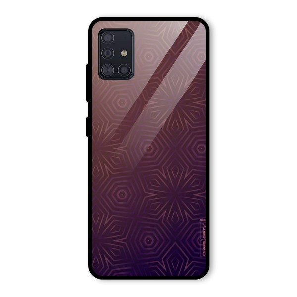 Lavish Purple Pattern Glass Back Case for Galaxy A51