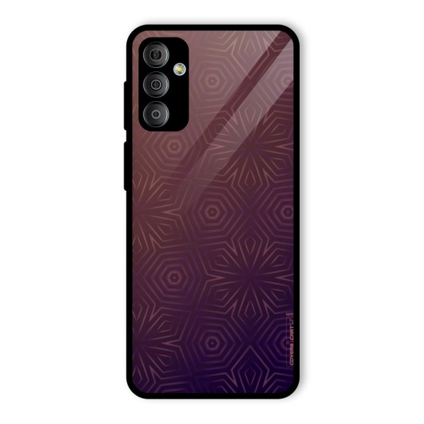 Lavish Purple Pattern Glass Back Case for Galaxy F23