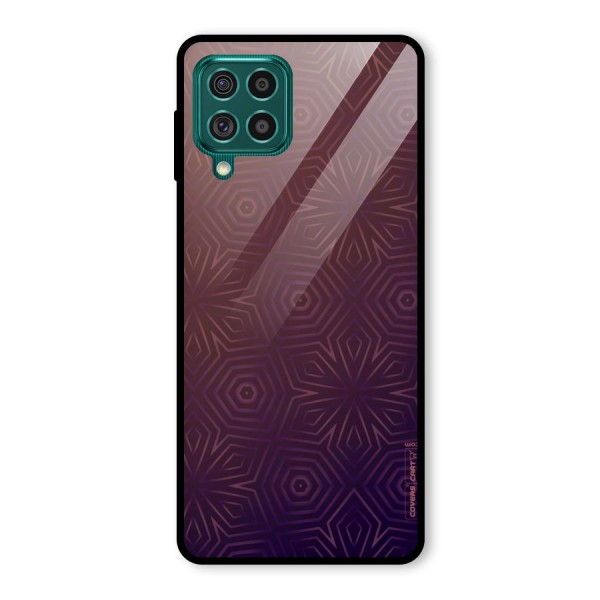 Lavish Purple Pattern Glass Back Case for Galaxy F62