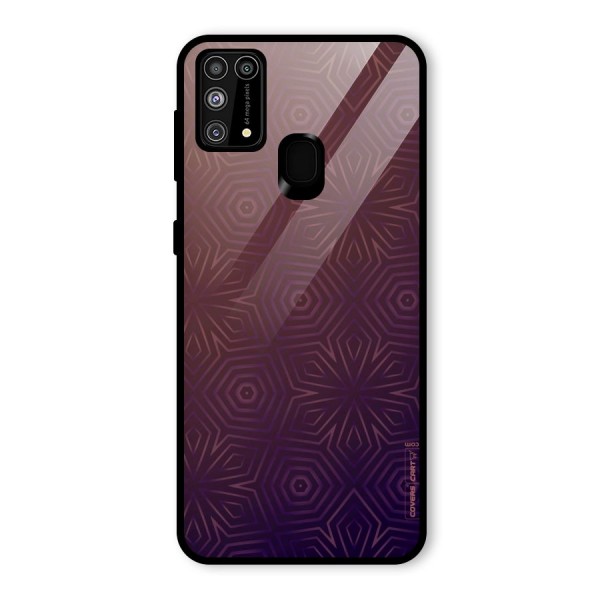 Lavish Purple Pattern Glass Back Case for Galaxy M31