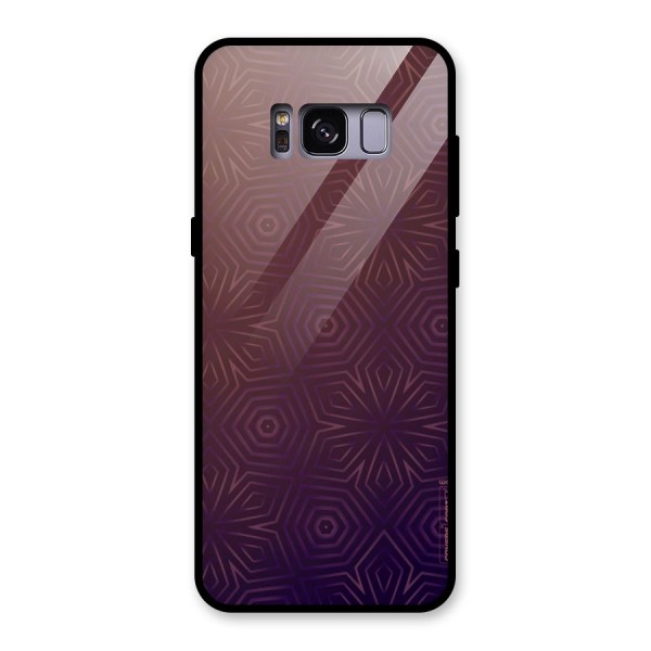 Lavish Purple Pattern Glass Back Case for Galaxy S8