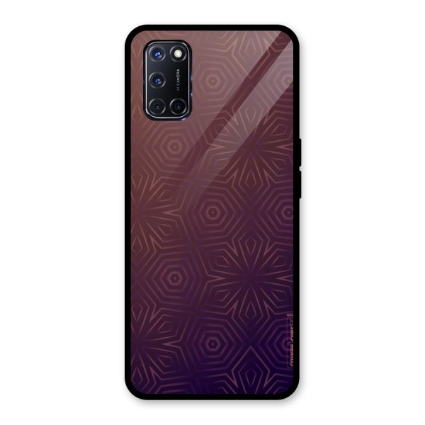 Lavish Purple Pattern Glass Back Case for Oppo A52