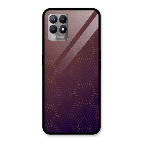 Lavish Purple Pattern Glass Back Case for Realme 8i