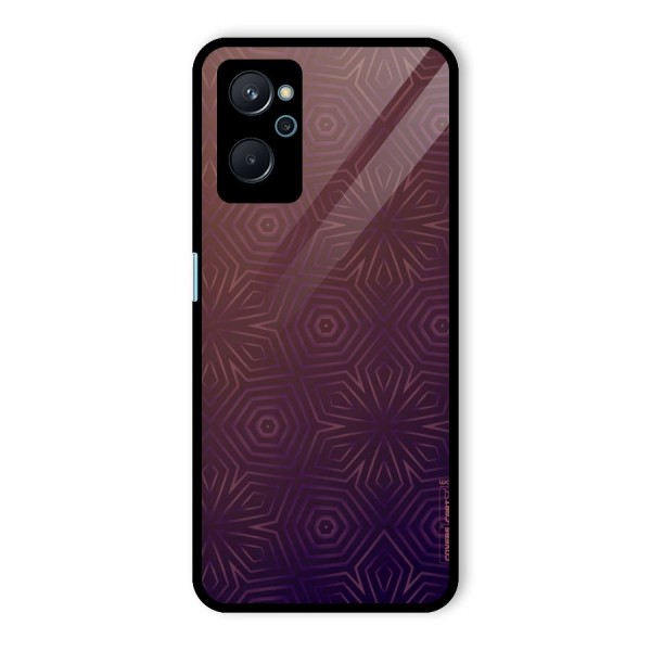 Lavish Purple Pattern Glass Back Case for Realme 9i