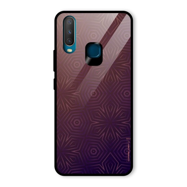 Lavish Purple Pattern Glass Back Case for Vivo Y12