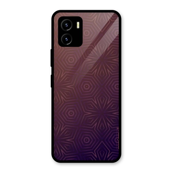 Lavish Purple Pattern Glass Back Case for Vivo Y15s