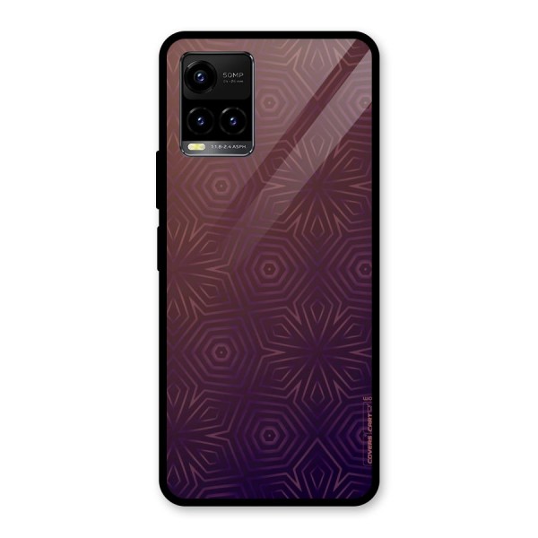 Lavish Purple Pattern Glass Back Case for Vivo Y21A