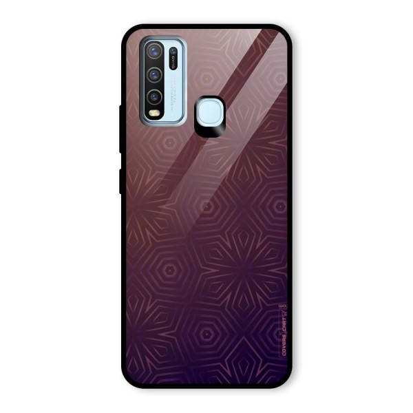 Lavish Purple Pattern Glass Back Case for Vivo Y30