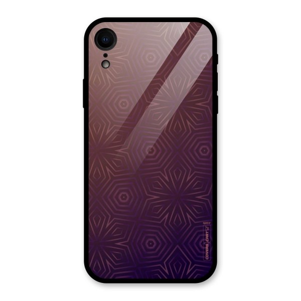 Lavish Purple Pattern Glass Back Case for XR