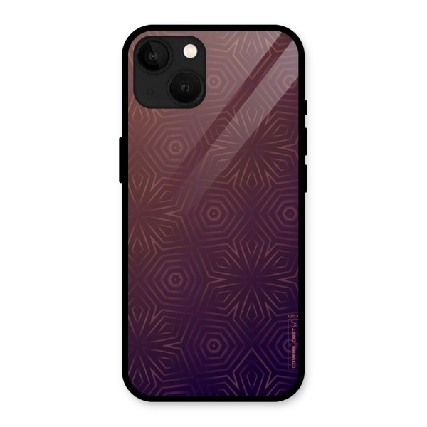 Lavish Purple Pattern Glass Back Case for iPhone 13