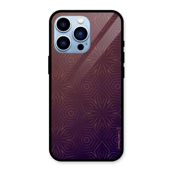 Lavish Purple Pattern Glass Back Case for iPhone 13 Pro