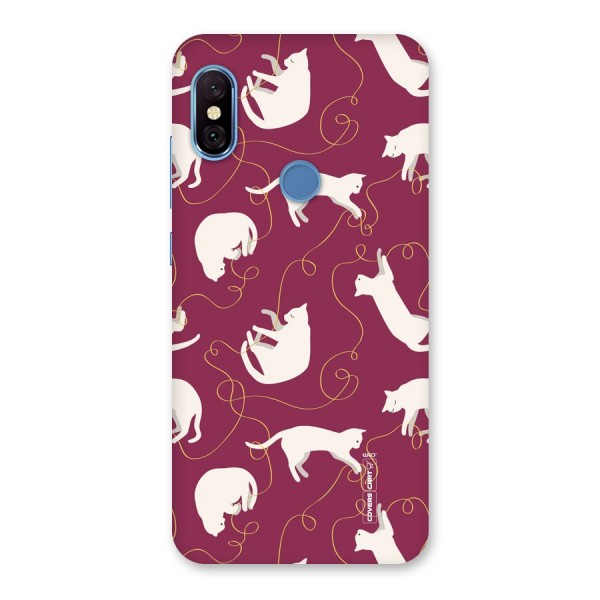 Lazy Kitty Back Case for Redmi Note 6 Pro