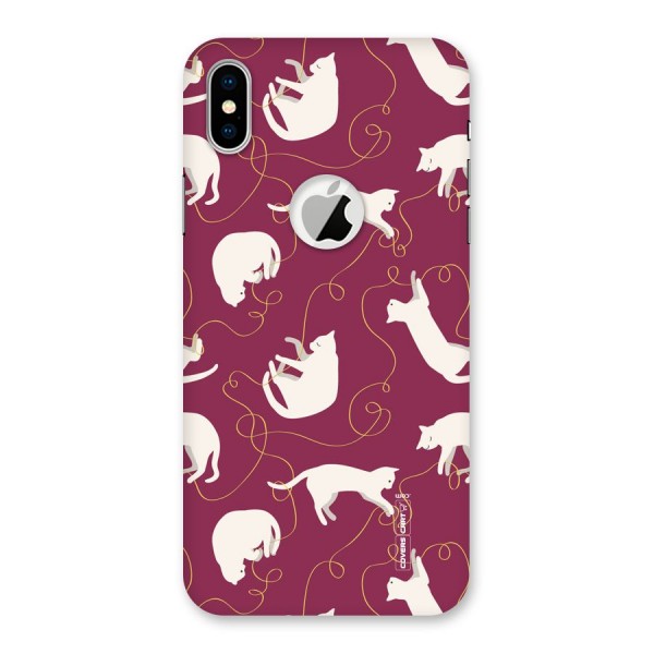 Lazy Kitty Back Case for iPhone XS Logo Cut