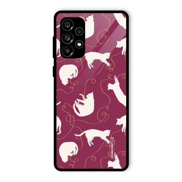 Lazy Kitty Glass Back Case for Galaxy A73 5G