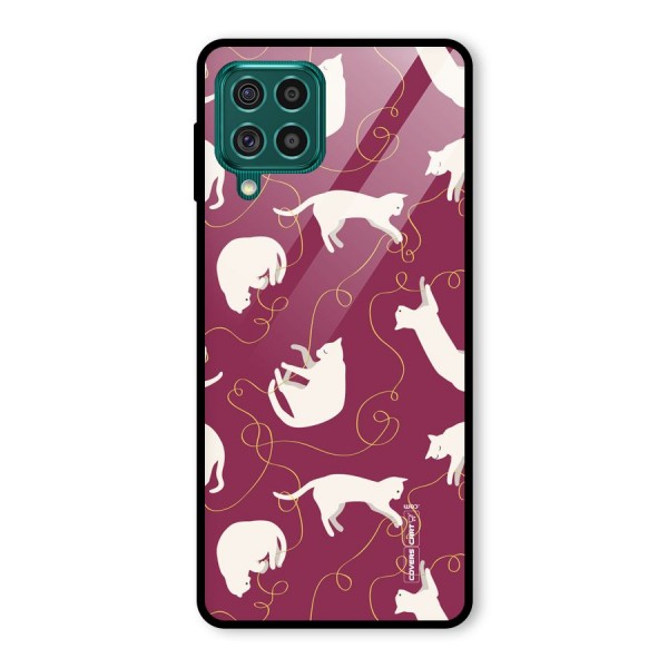 Lazy Kitty Glass Back Case for Galaxy F62