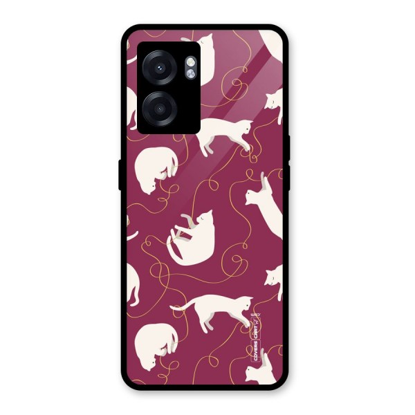 Lazy Kitty Glass Back Case for Oppo K10 (5G)