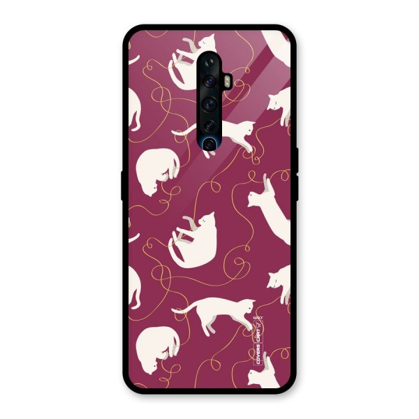 Lazy Kitty Glass Back Case for Oppo Reno2 Z