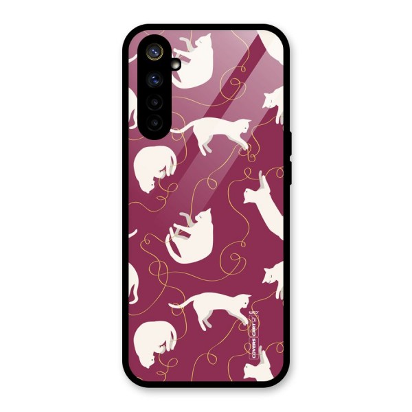 Lazy Kitty Glass Back Case for Realme 6