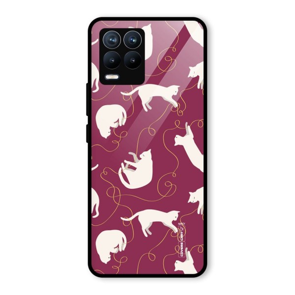 Lazy Kitty Glass Back Case for Realme 8 Pro