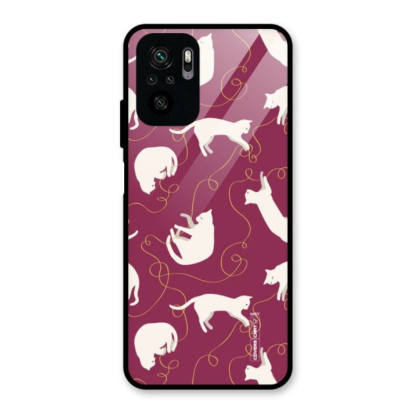 Lazy Kitty Glass Back Case for Redmi Note 10