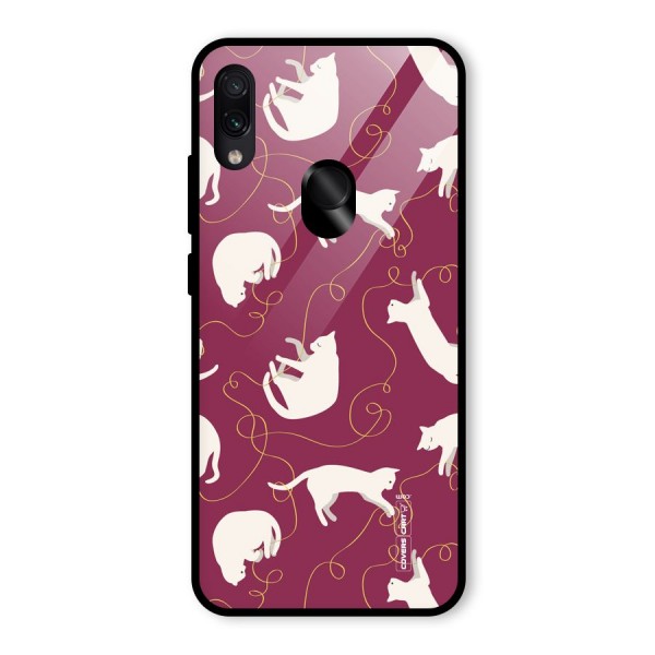 Lazy Kitty Glass Back Case for Redmi Note 7