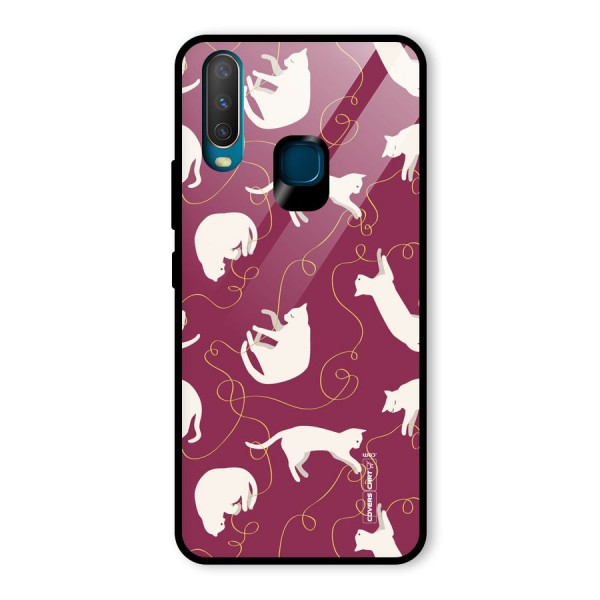 Lazy Kitty Glass Back Case for Vivo Y15