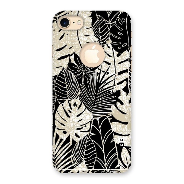 Leaf Pattern Back Case for iPhone 8 Logo Cut