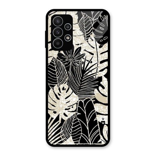 Leaf Pattern Glass Back Case for Galaxy A23