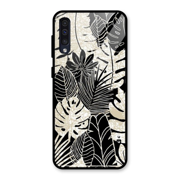 Leaf Pattern Glass Back Case for Galaxy A50s