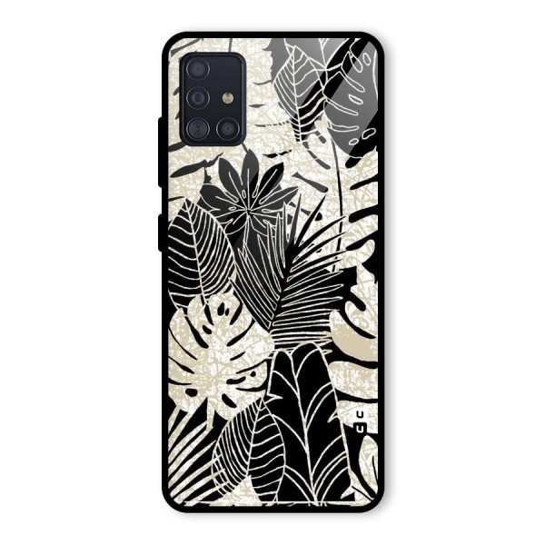 Leaf Pattern Glass Back Case for Galaxy A51