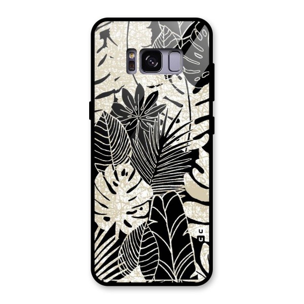 Leaf Pattern Glass Back Case for Galaxy S8