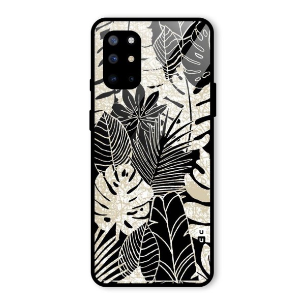 Leaf Pattern Glass Back Case for OnePlus 8T