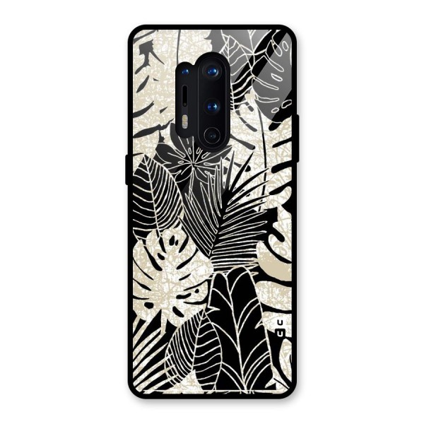 Leaf Pattern Glass Back Case for OnePlus 8 Pro