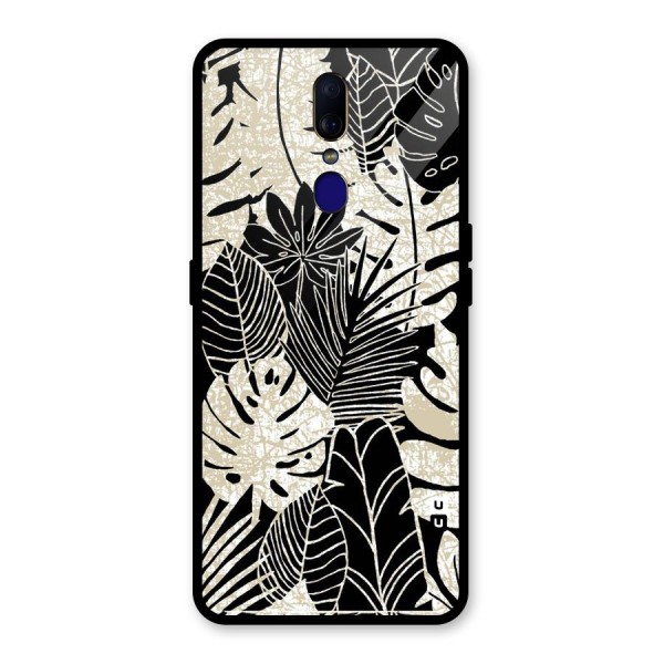 Leaf Pattern Glass Back Case for Oppo F11