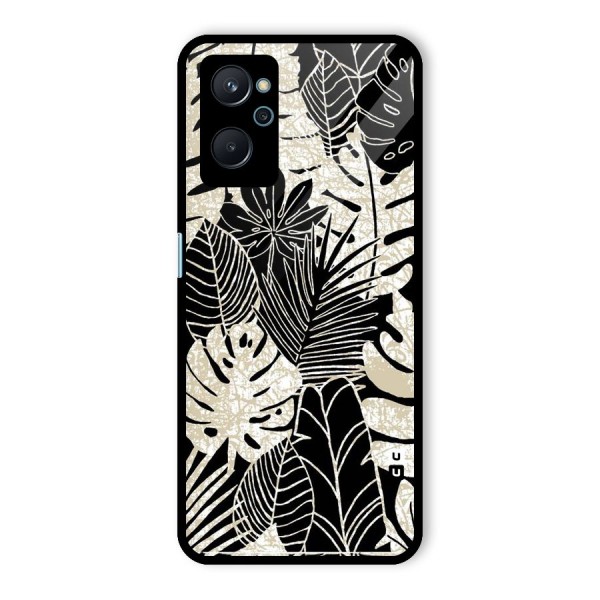 Leaf Pattern Glass Back Case for Realme 9i