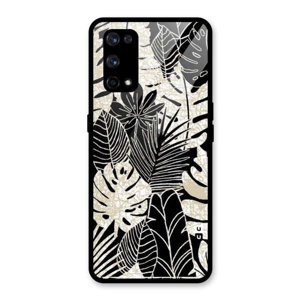 Leaf Pattern Glass Back Case for Realme X7 Pro