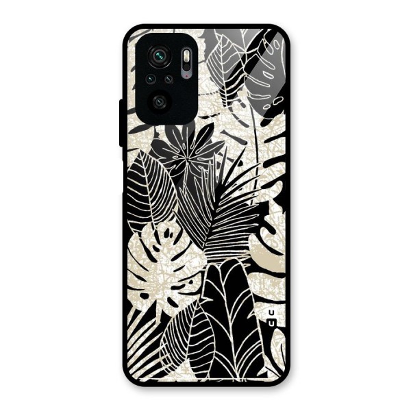 Leaf Pattern Glass Back Case for Redmi Note 10