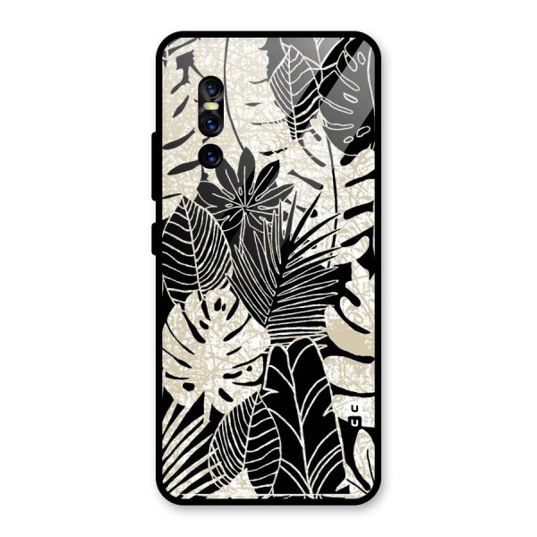 Leaf Pattern Glass Back Case for Vivo V15 Pro