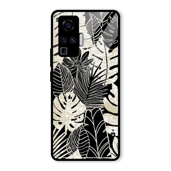 Leaf Pattern Glass Back Case for Vivo X50 Pro