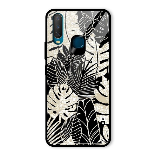 Leaf Pattern Glass Back Case for Vivo Y12