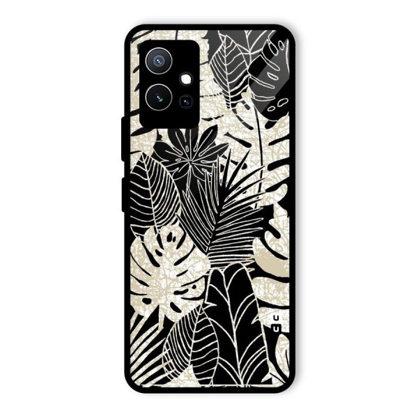 Leaf Pattern Glass Back Case for Vivo iQOO Z6