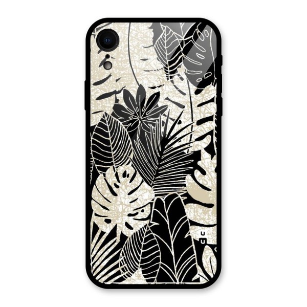 Leaf Pattern Glass Back Case for XR