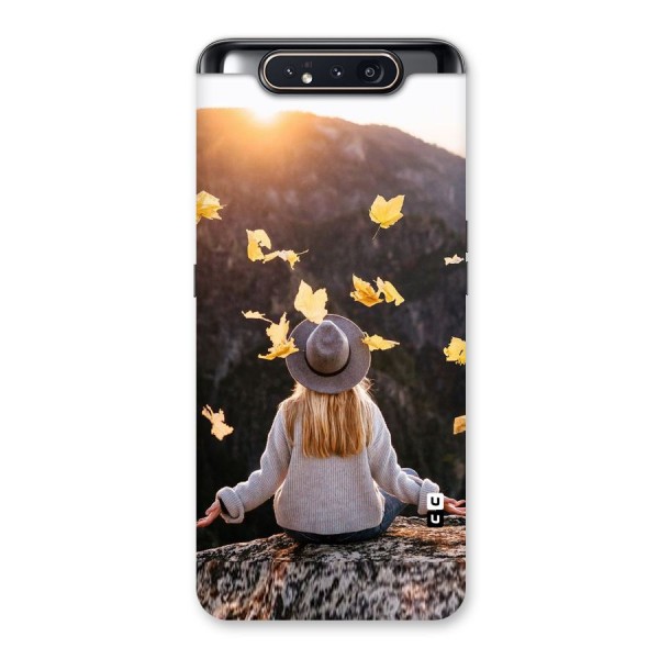 Leaf Rain Sunset Back Case for Galaxy A80